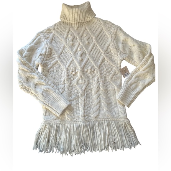 NWT Women’s Room 34 Dex/ Black Tape Cream Turtleneck Sweater in Size Medium. - Picture 9 of 13